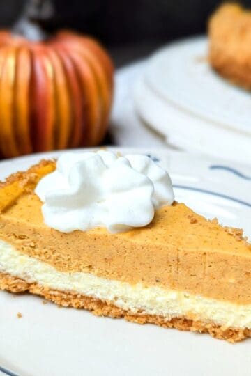 Two layer pumpkin cheesecake