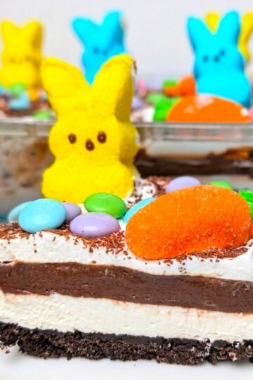 easter chocolate lasagna serving